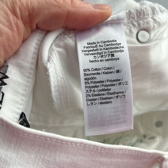 J Crew 9‎ Inch toothpick jean in white wash Womens Size  26 - Picture 8 of 10